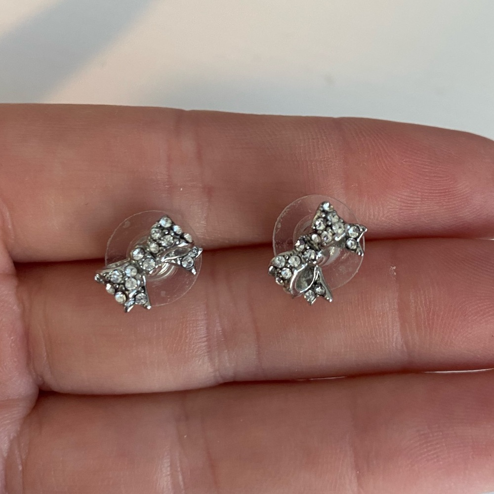 Juicy Couture Faux Diamond Bow Earrings
